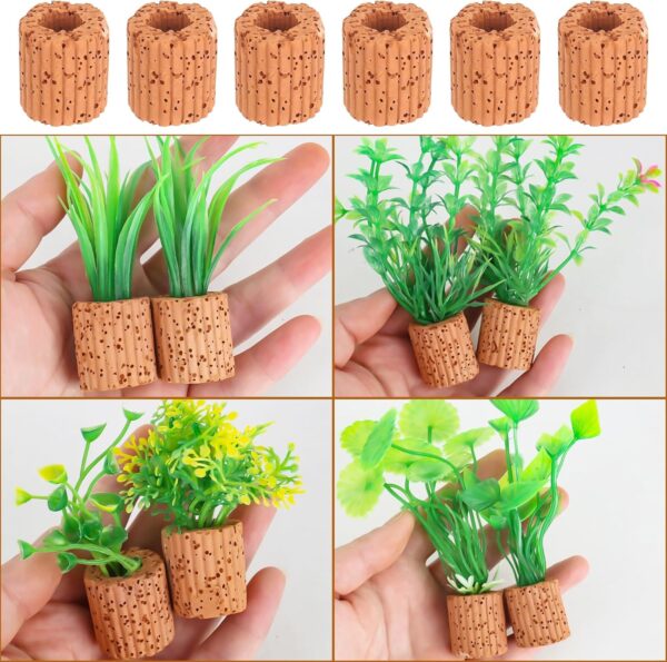 Pack of 15 Aquarium Ring Water Plants, CTDMJ Aquarium Filter Rings, Filter Media Filter Material, Aquarium Filter Rings, Aquarium Water Flora Landscaping Aquarium Ceramic Rings Aquarium Decoration - Image 2