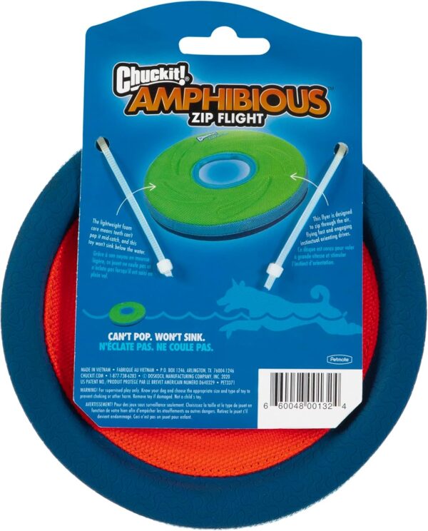 Chuckit Zipflight Floating Frisbee and Steering Wheel Dog Toy, Small (Assorted Color) - Image 4