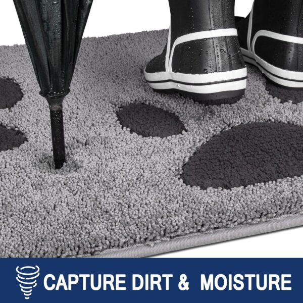 FCSDETAIL Dirt Trapper Indoor Door Mat 80 x 120 cm, Washable Entrance Rug, Absorbent Dog Doormat for Muddy Paws, Inside Mat for front door, Entryway, Pets - Image 3
