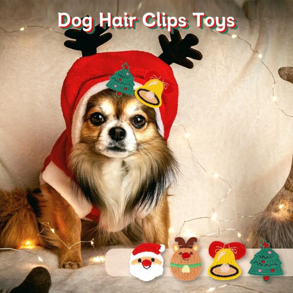 ANOTION Christmas Dog Toys 12 Days Dog Advent Calendar 2023 Dog Set - Including Various Squeaky Balls Rubber Plush Rope Chew and Hair Clips Toys Dog Toys for Small Medium Large Dogs - Image 6