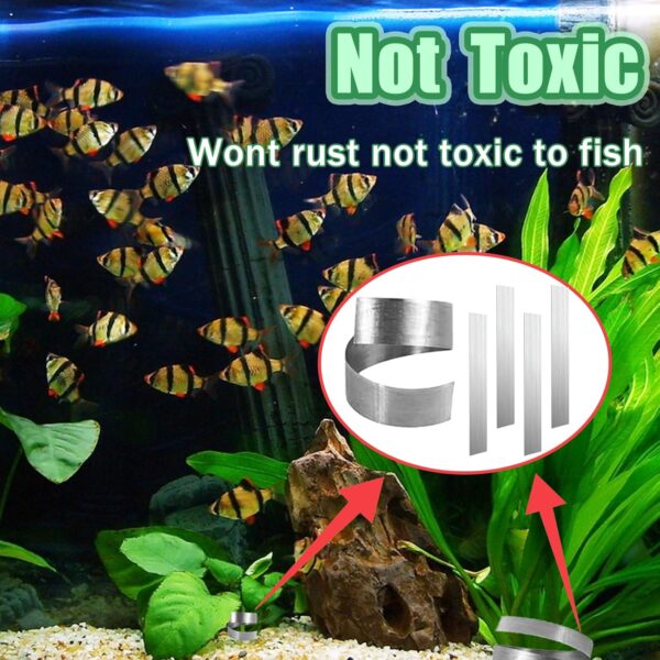 VPB Bendable aquarium plant weights,Metal aquarium plant holder weight anchor,Reinforcing weights for ponds, afloating plants for aquarium and aquarium plants,Prevent floating(33pcs) - Image 5