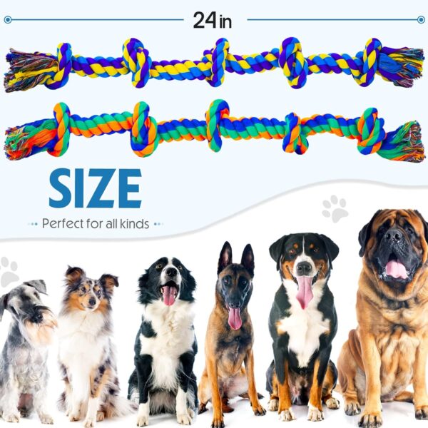 XL Indestructible Dog Toys for Aggressive Chewers Large Breed, Durable Dog Chew Toy, Large Dog Toys for Large Dogs Safe and Long Lasting Puppy Teething Chew Toys, Cotton Dog Rope Toys for Medium Dogs - Image 7