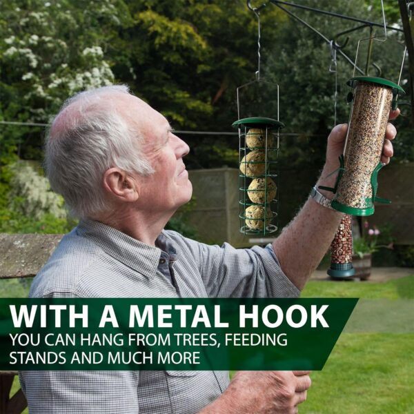 Home-Ed Hanging Bird Feeders for Small Birds Pack of 3 - Wild Bird Seed Feeder - Multiple Size Feeders, Premium Quality & Sleek Design - Bird Feeder Station - Image 8