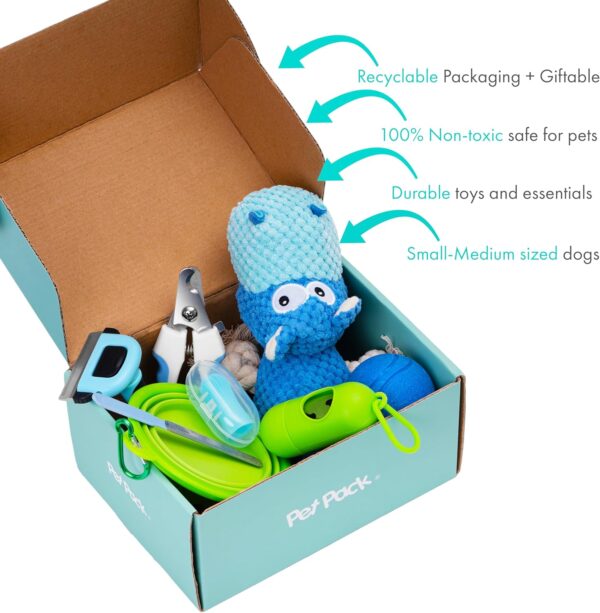 Pet Pack Dog Essentials Set - Puppy Starter Kit for New Owners, Fun Puppy Toys from 8 Weeks Small Dog | Ideal Puppy Essentials and Puppy Grooming Kit | Non-Aggressive chewers - Image 6