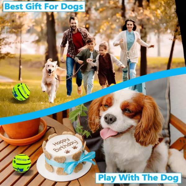 Yiateoit 3.94" Dog Toy Ball Interactive Dog Toys Giggle Ball for Dogs Toy Balls for Dogs Indestructible Dog Toys for Boredom Training - Image 6