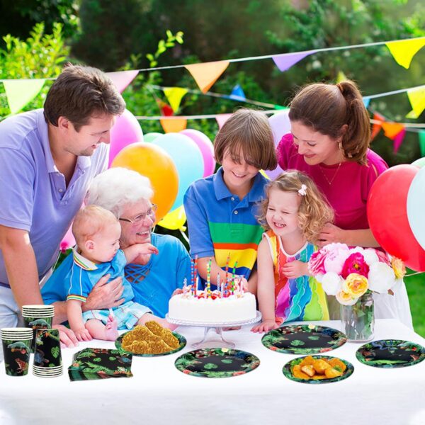 Obussgar Reptile Birthday Party Decorations - Reptile Party Supplies including Plates, Cups, Napkins for reptile party decorations (40) - Image 7