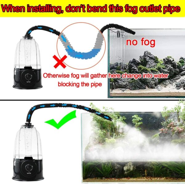 Coospider Reptile Fogger Terrariums Humidifier Fog Machine Mister 3L Large Tank 380L/hr High Volume Fog Ideal for Paludarium/Vivarium/Reptiles/Amphibians/Herps - Image 4