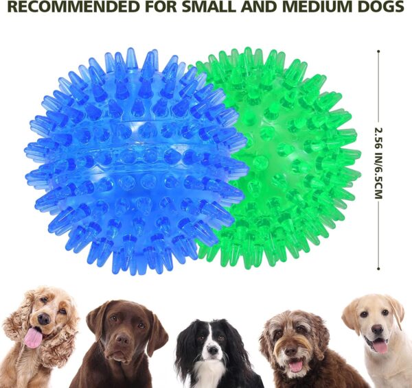 petizer 3-PACK Squeaky Dog Ball Toys ，Dogs Chew Spiky Ball ， Floatable Dog Pool toy,Toss Fetch Toys for Puppy Rubber TPR, Dog Chew Toys for Boredom, Teeth Cleaning for Small and Medium Dogs - Image 7