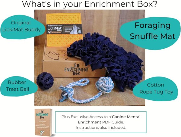 The Enrichment Box Snuffle Mat for Dogs Puppies, Interactive Dog Toys, Brain Games and Puzzle Feeder, Foraging Scent Work - Image 3
