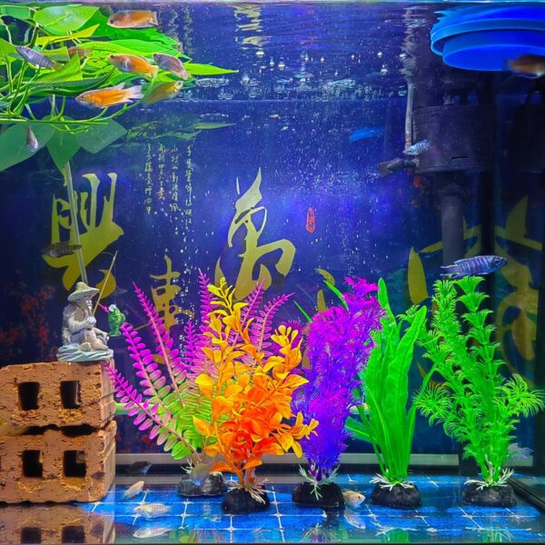 LFYXCW 5Pcs Artificial Plastic Plants Decor Fish Tank Ornament for Aquariums Decorations - Image 2