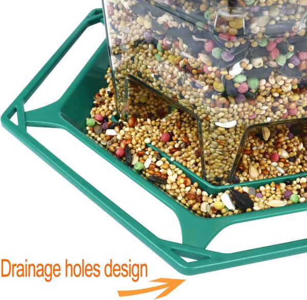Bird Feeders for Outside Hanging Bird Feeder Adjustable Wild Bird Seed Feeder Large Capacity Hummingbird Feeder Squirrel Proof Bird Feeder Birds Food Container Waterproof Outdoor Garden Yard Decor - Image 4