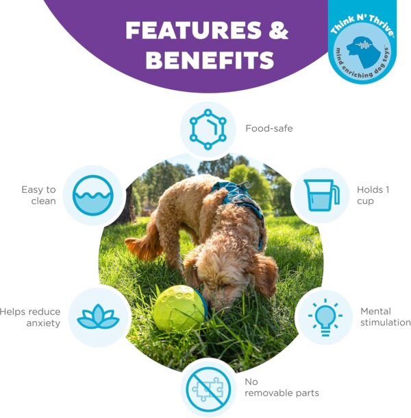 Outward Hound Nina Ottosson Treat Tumble Blue Interactive Treat-Dispensing Puzzle Dog Toy, Small - Image 2