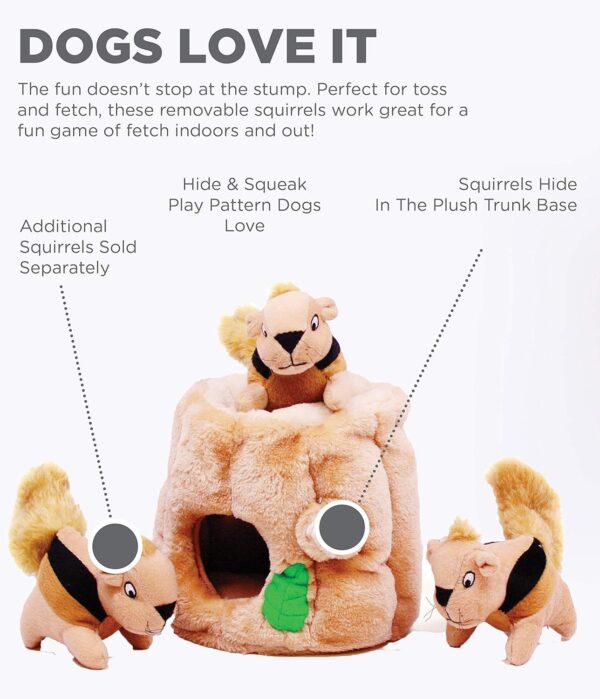 Outward Hound Hide A Squirrel Plush Dog Toy Puzzle, XL - Image 2