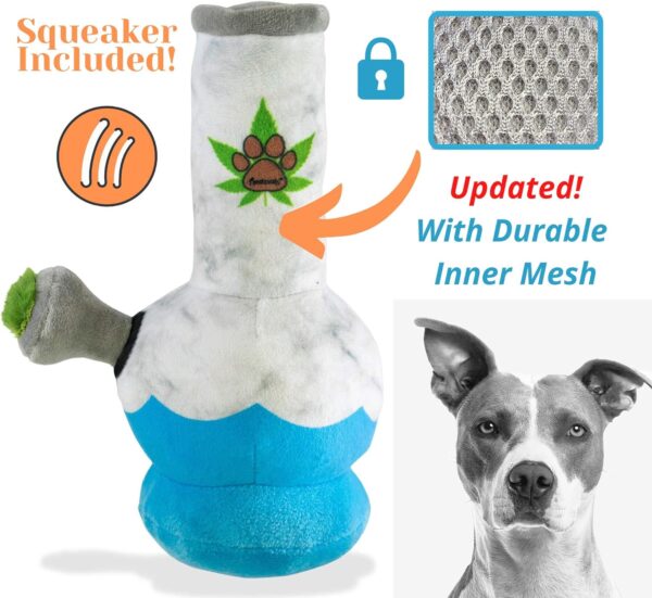 Nestpark Puppy Chiefer 3000 - Funny Dog Toys - Plush Squeaky Weed for Medium, Small and Large - Cute Dog Gifts for Dog Birthday - Cool Stuffed Dog Toys - Image 2