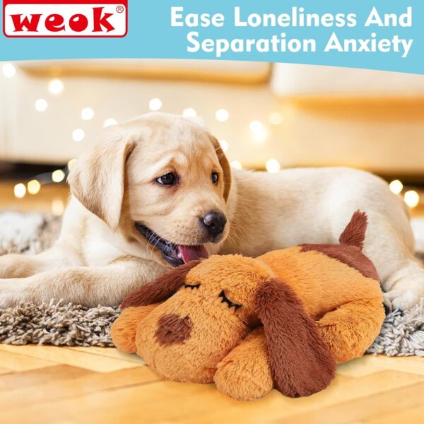 WEOK Puppy Heartbeat Toy- Dog Heartbeat Toy for Separation Anxiety Relief, Puppy Heartbeat Stuffed Animal Anxiety Calming Behavioral Aid Plush Toy for Dogs Cats Pets - Image 8