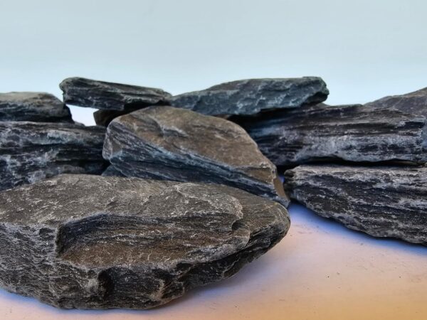 Natural Black Slate - 3 to 5 Inches Stones. for Aquascaping Aquariums, Terrariums, Paludariums, Nano Tanks, Reptile Enclosures and Miniature Gardens | USA Family Owned (12 pounds) - Image 3