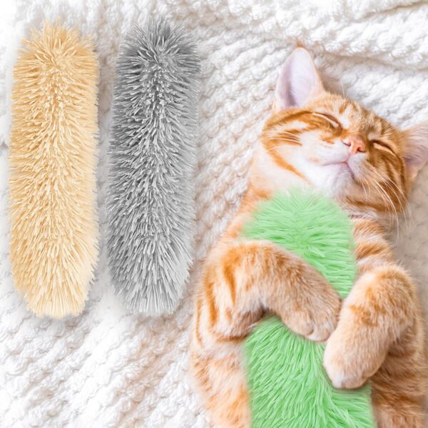FELISTORY Cat Catnip Toys for Indoor Kitten: 3 Pcs Interactive Cat Kicker Toy with Catmint and Crinkle Plush Cat Chew Teething Clean Toy for Small Cats - Image 3