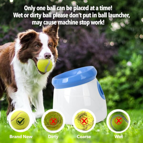 pet prime Automatic Dog Ball Launcher, Dog Ball Thrower, Interactive Puppy Pet Fetch Toy, Mini Dog Ball Throwing Machine for Small and Medium Dogs, With 3 PCS 2" Tennis Balls - Image 4