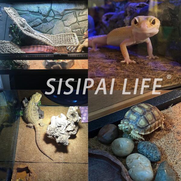 SISIPAI LIFE Reptile Carpet, 36" x 18" Coconut Fiber Carpet Mat, 2 Pack Reptile Terrarium Liner for Tortoise Bedding, Supplies for Lizard, Snake, Chameleon, Gecko, Bearded Dragon, Iguana(91.5x45) - Image 5