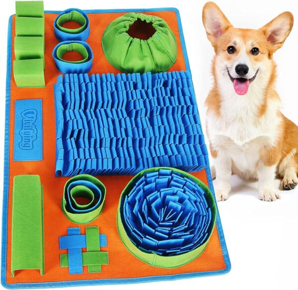 Vivifying Snuffle Mat for Dogs, Interactive Feeding Game for Boredom and Mental Stimulation, Dog Feeding Mat Encourages Natural Foraging Skills and Slow Eating - Image 10