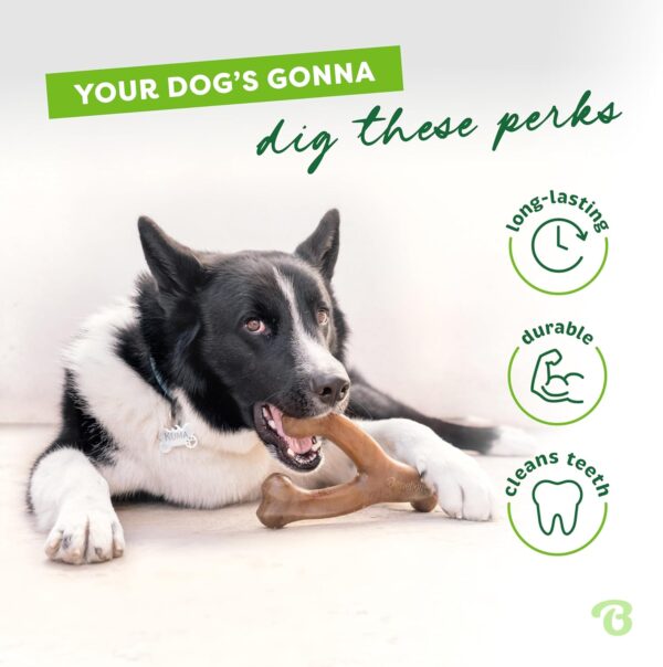 Benebone Indestructible Wishbone Dog Chew Toy for Aggressive Chewers, Long Lasting Tough Boredom Breaker for Dogs, Real Bacon Flavour, For Small Dogs, Made in the USA. - Image 3