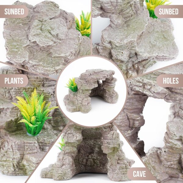 Reptile Cave Hideout Habitat, Great for Bearded Dragons, Leopard Geckos, Lizards, Turtles, Snakes, Frogs, Scorpions, Spiders and Other Reptiles, Amphibians (E - Medium) - Image 8