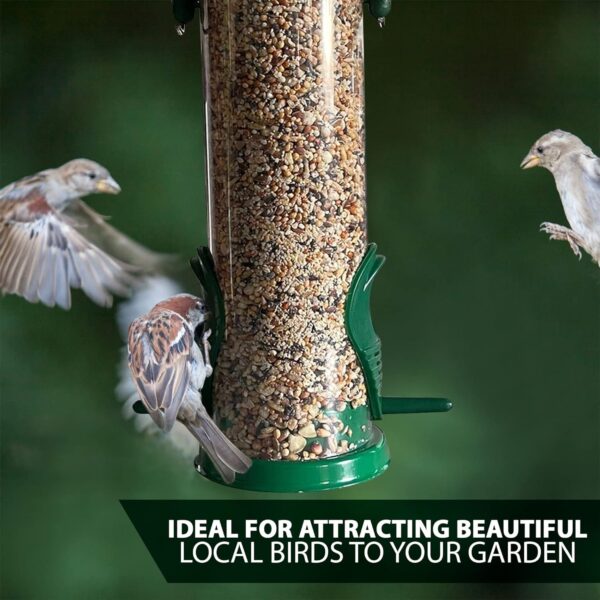 Home-Ed Hanging Bird Feeders for Small Birds Pack of 2 - Wild Bird Seed Feeder - Medium Size Feeders, Premium Quality & Sleek Design - Bird Feeder Station(Pack of 2) - Image 5
