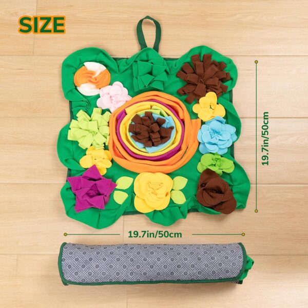 IOKHEIRA Snuffle Mat for Dogs, Interactive Feeding Game Toy for Dogs, Pet Foraging Mat for Smell Training Dog Toy for Large, Medium Small Dogs - Image 6