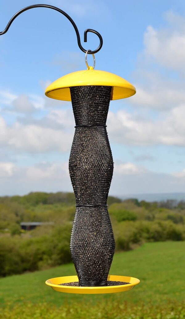 Supa Large Wild Bird Niger Seed Feeder With Tray Is Designed to Attract many different varieties of the Finch family, Made From Premium Quality Materials, Yellow - Image 6