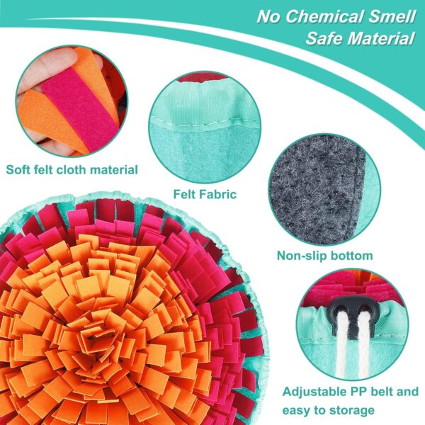 Vivifying Snuffle Mat for Dogs, Washable Dog Snuffle Mat, Interactive Dog Toys for Boredom, Game Toy Encourages Natural Foraging Skills and Slow Eating - Image 4