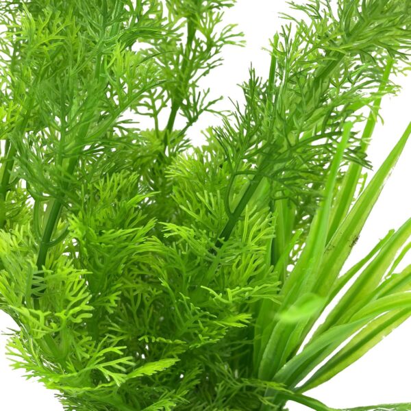 Mascot Pets Large Thick Green Plastic Artificial Plant Bush Reeds for Aquarium Fish Tank Aquatic Greenery Décor Decoration Water Grass Plants - Image 3