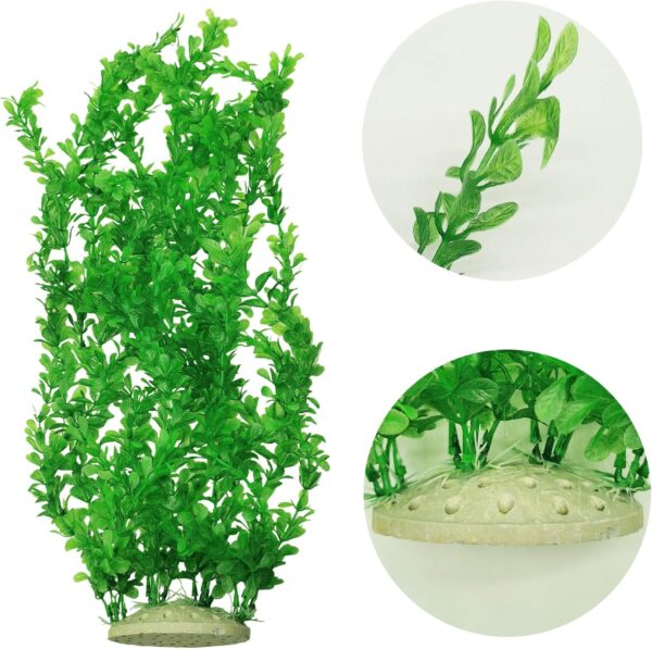 E.YOMOQGG Large Aquarium Aquatic Plants Decoration, Fish Tank Plants 21.5 inch Tall Large Green Plastic Artificial Plant Wild Bush Reeds for Aquarium Fish Tank Aquatic Greenery Decor Decoration (D) - Image 3