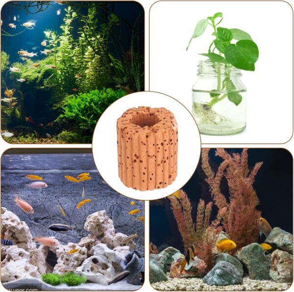 Pack of 15 Aquarium Ring Water Plants, CTDMJ Aquarium Filter Rings, Filter Media Filter Material, Aquarium Filter Rings, Aquarium Water Flora Landscaping Aquarium Ceramic Rings Aquarium Decoration - Image 7