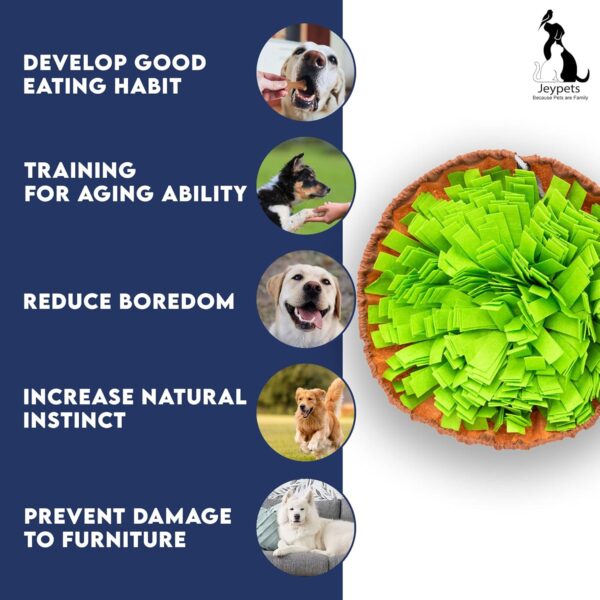 Jeypets Snuffle Mat for Dogs | Premium Interactive Dog Toy Puzzle to Encourage Natural Foraging Skills | Dog Toys for Boredom for Stress Relief Slow Feeding and Agility - Image 4