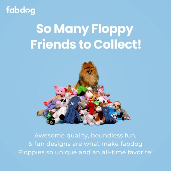 fabdog Floppies Plush Dog Toy - Cute & Durable Squeaky Dog Toys - Best Squeak Toy for Puppies and All Breeds | Ideal Pet Gift | Large Hippo - Image 5