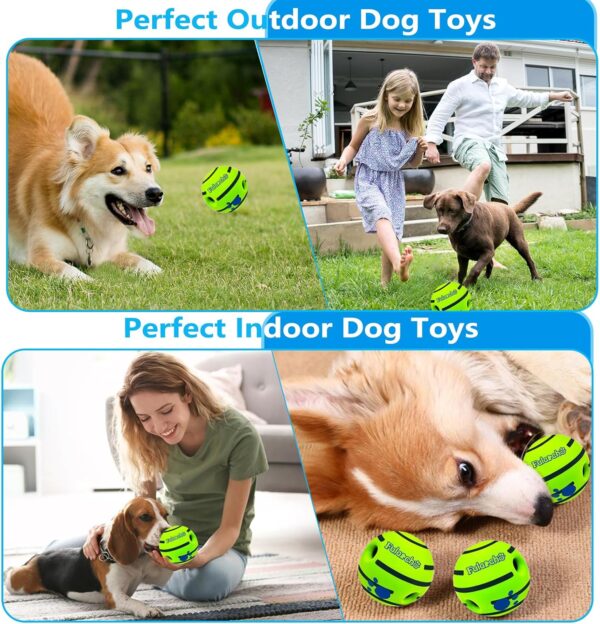 Yiateoit 3.94" Dog Toy Ball Interactive Dog Toys Giggle Ball for Dogs Toy Balls for Dogs Indestructible Dog Toys for Boredom Training - Image 3