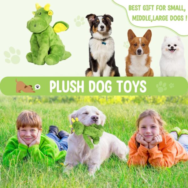 Verla Squeaky Dog Toys Soft Plush Dog Toy with Crinkle Paper Stuffed Dog Chew Toys Indestructible Dog Toys Interactive Dog Teething Toys Tug of War Dog Toys for Small Medium Breed Dogs - Birthday Gift - Image 6