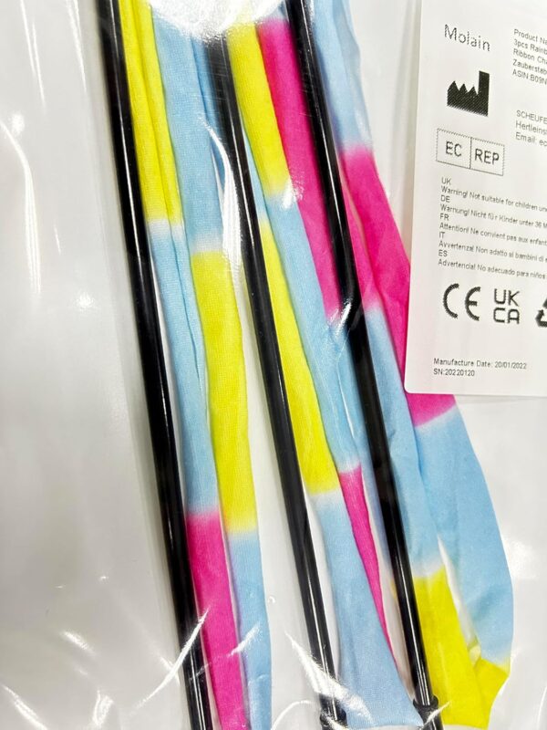 Molain Cat Wand Rainbow Toy, 3pcs Rainbow Ribbon Wand for Kittens Training, Rainbow Ribbon Cat Wand, Interactive Cat Wand, Stick Toy for Kitten Cat Exerciser Playing(30cm) - Image 9