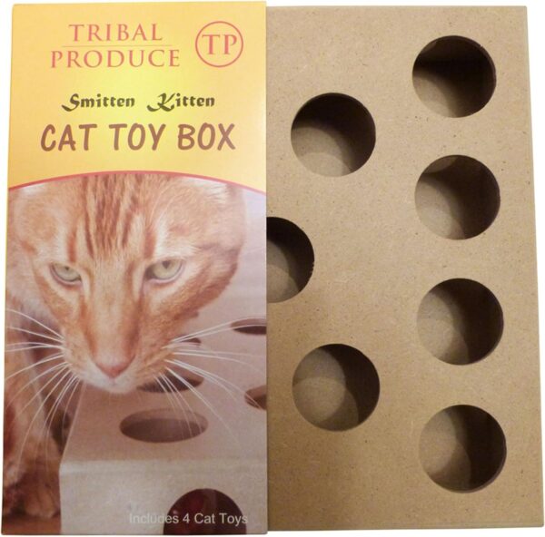 Unique Design - Interactive Indoor Cat Toy Puzzle Box – As Seen on Channel 5’s The Secret Life of Kittens - Four Cat Toys Included, 3 Balls and a Mouse – Best Gift for any Cat, Kitten or Their Owner! - Image 7