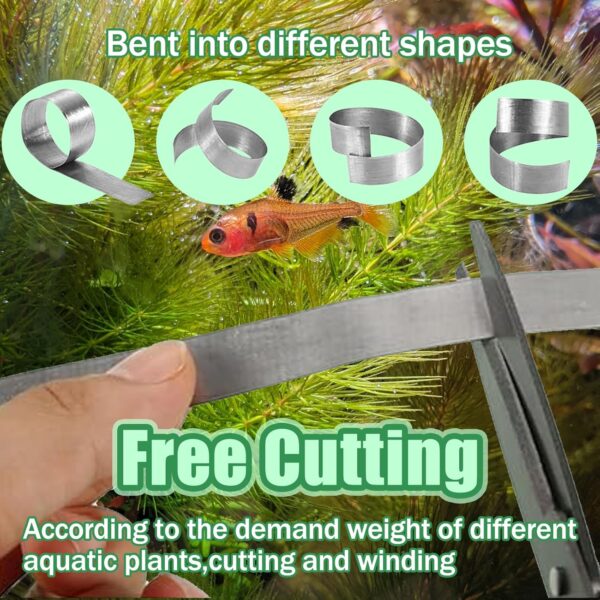 VPB Bendable aquarium plant weights,Metal aquarium plant holder weight anchor,Reinforcing weights for ponds, afloating plants for aquarium and aquarium plants,Prevent floating(33pcs) - Image 2