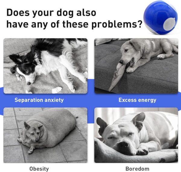 kykake Interactive Dog/Cats Ball Toys,Automatic Moving Rotating Dog Ball,Durable Motion Activated Automatic Rolling Ball Toys for Puppy/Small/Medium Dogs,USB Rechargeable - Image 4