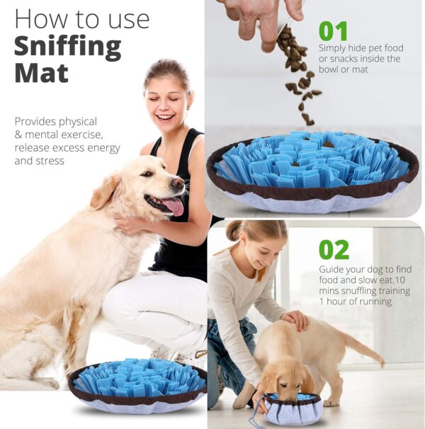 PET ARENA Adjustable Snuffle mat for Dogs, Dog Puzzle Toys, Enrichment Pet Foraging mat for Smell Training and Slow Eating, Stress Relief Interactive Dog Toy for Feeding, Dog Mental Stimulation Toys - Image 2