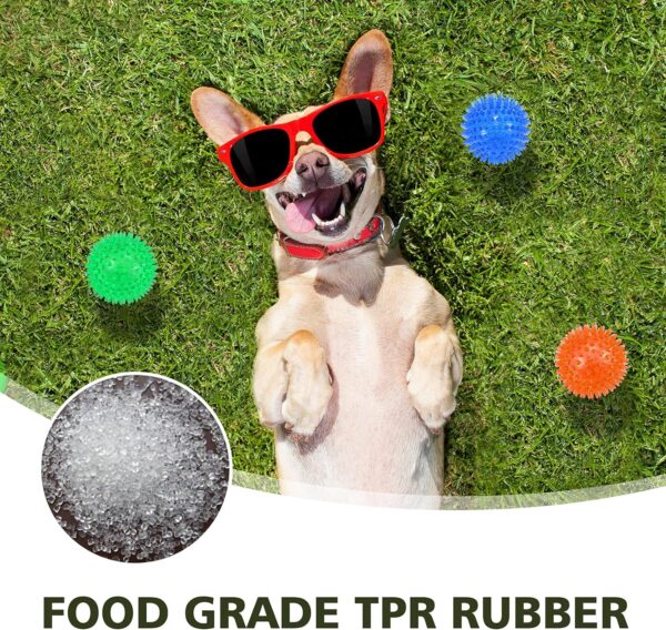 petizer 3-PACK Squeaky Dog Ball Toys ，Dogs Chew Spiky Ball ， Floatable Dog Pool toy,Toss Fetch Toys for Puppy Rubber TPR, Dog Chew Toys for Boredom, Teeth Cleaning for Small and Medium Dogs - Image 2