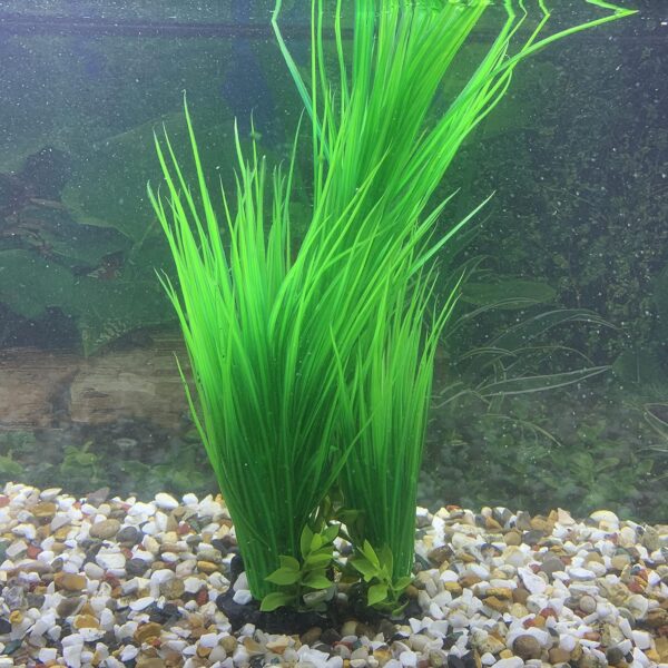 Mascot Pets Improved Model 40cm X Large Green Plastic Artificial Plant Bush Reeds for Aquarium Fish Tank Aquatic Greenery Décor Decoration Water Grass Plants - Image 5