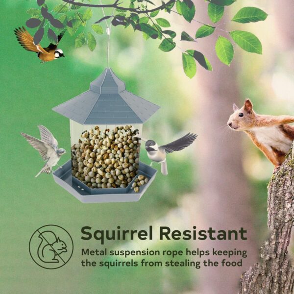 Bird Feeders for Outdoors Hanging Bird Feeder, with a Latch Feature,Retractable Bird Feeder, Wild Bird Seed for Outside Feeders and Garden Decoration Yard for Bird Watchers by AVOS-DEALS-GLOBAL - Image 7