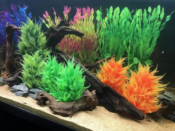 BEGONDIS 2Pcs Aquarium Decorations Fish Tank Artificial Water Plants Made of Soft Plastic, Good for All Fish & Pets (Red) - Image 4