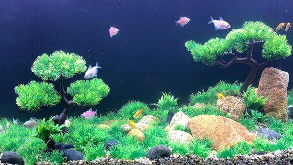 BEGONDIS Artificial Aquarium Green Water Plants Tree Set 25 Pcs, Fish Tank Aquarium Decorations (Set 1) - Image 2