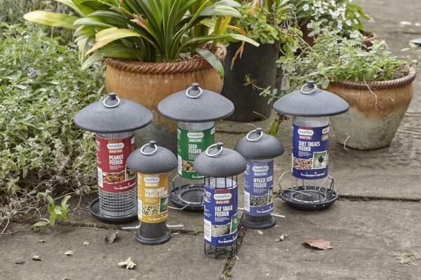 Gardman Black Steel Wild Bird Seed Feeder - 21cm x 10cm x 10cm - Image 2