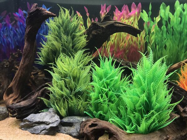 BEGONDIS 2Pcs Aquarium Decorations Fish Tank Artificial Water Plants Made of Soft Plastic, Good for All Fish & Pets (Red) - Image 5