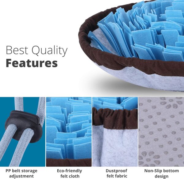 PET ARENA Adjustable Snuffle mat for Dogs, Dog Puzzle Toys, Enrichment Pet Foraging mat for Smell Training and Slow Eating, Stress Relief Interactive Dog Toy for Feeding, Dog Mental Stimulation Toys - Image 4